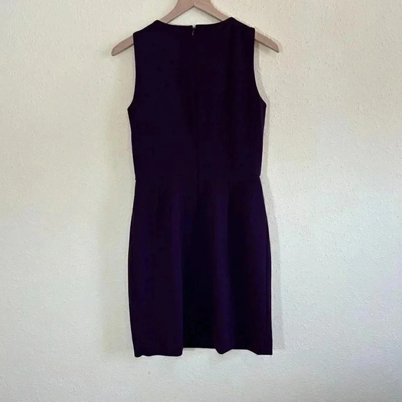 Lauren Ralph Lauren Size 6 PlumPurple Sleeveless Ruched Stretch KneeLength Dress - Picture 6 of 6